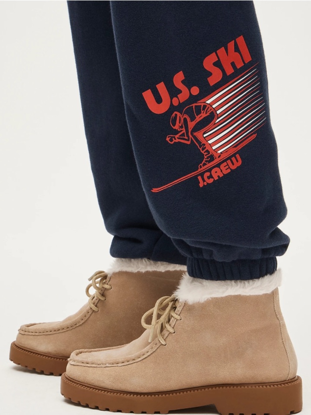 U.S. Ski & Snowboard by J.Crew heritage terry graphic jogger pant - navy - Picture 5 of 11
